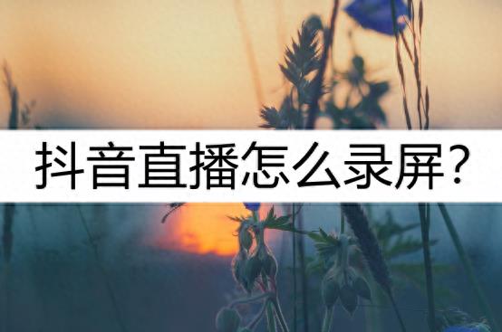 抖音怎样录屏直播（抖音直播的录屏方法）